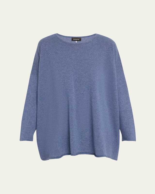 A-Line Bateau Neck Sweater (Long Length)